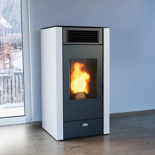 Estufa de pellet 12kW blanco Canadian